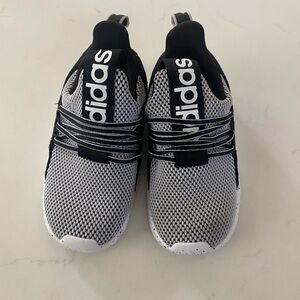 Adidas Kids Black and White Mesh Sneakers